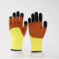 Gants de travail d'hiver en polyester 7 jauges, enduits de mousse de latex, gants de sécurité chauds pour la protection des mains industrielles