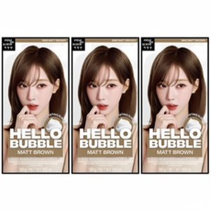 สีน้ำตาลด้าน Matte Brown Mise En Scene Hello Bubble Hair Dye แพ็ค 3 ชิ้น สินค้าลดราคา - Product Image 1