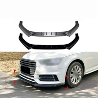 Lèvre de pare-chocs avant monobloc en ABS noir brillant et motif carbone, pièces de modification compatibles avec Audi A4 2017 à 2019