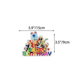 Topper de gâteau de dessin animé <span class=keywords><strong>japon</strong></span> Anime film personnage O une pièce pour enfants garçon joyeux anniversaire fête décoration jouets fournitures - Product Image 5