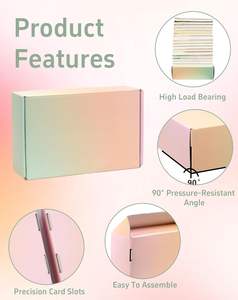 Petites boîtes d'expédition colorées, 7x5x2 pouces, boîte d'emballage mignonne pour cadeau, lot de <span class=keywords><strong>50</strong></span> - Product Image 6