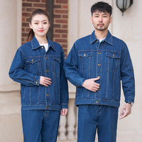 Combinaison de travail en denim ignifuge pour chantiers de construction, résistante à l'usure et à la saleté, équipement de protection du travail pour hommes, mineurs, mines de charbon