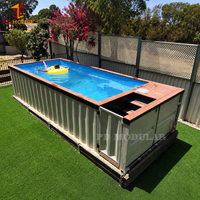 Piscine modulaire gonflable en PVC et aluminium pour l'extérieur, système de filtration, piscine portable préfabriquée, spa, piscine de glamping