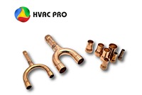 Achetez un connecteur en U en cuivre pour tuyauterie de réfrigération HVAC, raccord de branche de climatiseur série MID, adaptateur durable