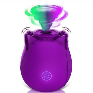 Silicone ABS Material <strong>Small</strong> Trumpet Flower Vibrator with 7 Freq Suction USB Mag Charging Waterproof Rose Vibrator Sexy Toys - Product Image 2