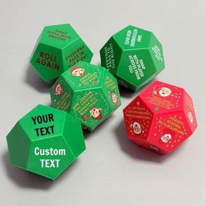 Custom Santa Swap Gift Exchange 3in Oversized D12 Dice <b>12</b>-Sided Cube <b>Christmas</b> Party <b>Game</b> Family Friend Party Factory Wholesale - Product Image 1