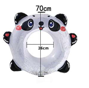 Flotador Inflable de PVC con Forma de Panda de 70 cm, Portátil y Ecológico con Diseño Brillante para Niños - Product Image 6