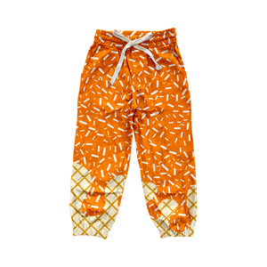 Custom hot sale Boutique Wholesale orange Ice Scream Print Fall Outfits <b>for</b> Adult <b>Women</b> Long Yoga Pants & Trousers - Product Image 1