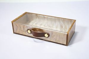 Caja de Mahjong Moderna, Lujosa y Minimalista, de Acrílico Transparente y Madera, con Tapa Deslizante, Patrón de Caparazón de Tortuga, Portátil, Duradera, Venta al Por Mayor - Product Image 6