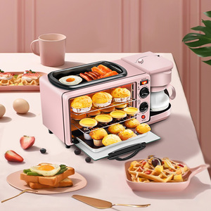 OWNSWING High Quality Breakfast <strong>Machine</strong> 3-in-1 Home <strong>Coffee</strong> Barbecue Bread Maker <strong>Pink</strong> Mini Oven - Product Image 4