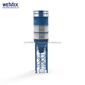 Silo de cemento entero 30T, Silo de cemento de acero al carbono Q235 para planta mezcladora de hormigón - Product Image 1
