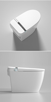 WC intelligent de luxe à chauffage électrique, sans réservoir, autonettoyant, à poser au sol, toilettes intelligentes