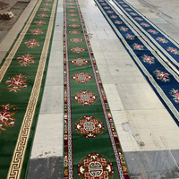 Imprimer tapis de prière de mosquée musulmane Axminster modèles personnalisés 4*25 rouleau tapis personnalisés tapis de prière de mosquée pour mosquée