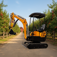 Mini-excavatrice nouvelle génération de 1,8 tonne (1800 kg) pour travaux agricoles, vergers, location et construction, certifiée EPA CE Euro 5, mini-excavatrice de 1,5 tonne
