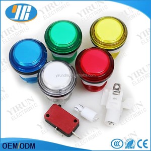 Botón <span class=keywords><strong>Pulsador</strong></span> Momentáneo Iluminado por LED, Botón de <span class=keywords><strong>Arcade</strong></span> de 12V, Accesorio Duradero para Máquinas de Juegos que Funcionan con Monedas - Product Image 2