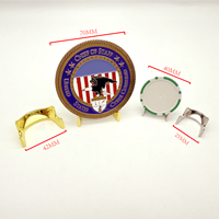 Support de Présentation Durable Plaqué Or/Argent pour Pièces Commémoratives, Médailles, Souvenirs et Trophées – Présentoir de Bureau
