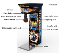 Machine de jeu de boxe à monnayeur Big Punch hummer, simulateur de boxe avec gants de boxe, machine de test de puissance, à vendre