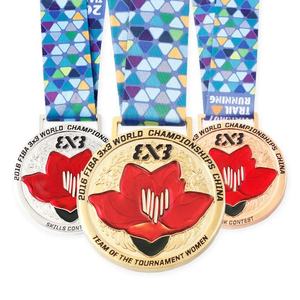 Medalla de premio de ganador de graduación en blanco de aleación de zinc personalizada Medalla de Grillo y alegría con cintas - Product Image 2