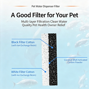 Filtro per Dispenser d'Acqua per Animali Domestici, Cartuccia in Cotone e Resina al Carbone, Filtro Multistrato Anti-Pelo 5L, Ecologico, Autopulente, a Forma di Arco - Product Image 5