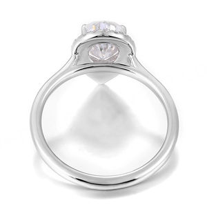 Anillo de Compromiso de Oro Blanco de 18K, 14K o 10K con Diamante Moissanite Corte Pera DEF VVS, Joyería Fina Hecha a Mano Personalizada para Mujer - Product Image 2