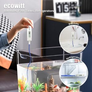 <span class=keywords><strong>ECOWITT</strong></span> WN34BD Affichage LCD Sonde de température Wi-Fi 915 MHz avec câble en silicone de 100 m pour piscine/étang/liquide/air/sol - Product Image 5