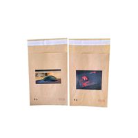 Sachet Doypack Écologique en Papier Kraft Brun 500g 1kg Épais Anti-humidité Refermable avec Fermeture Zip pour Grains de Café et Feuilles de Thé