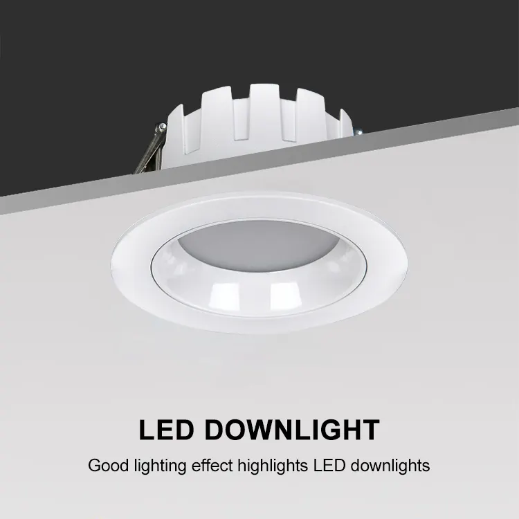 Ev aydınlatma 5W gömme Led aşağı ışık 3000K 6000K downlight SMD alüminyum 75mm tavan ışığı Anti parlama downlight