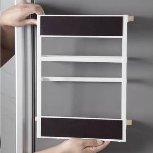 Étagère magnétique de réfrigérateur à trois niveaux, support de rangement latéral sans perçage, <span class=keywords><strong>porte</strong></span>-serviettes - Product Image 3