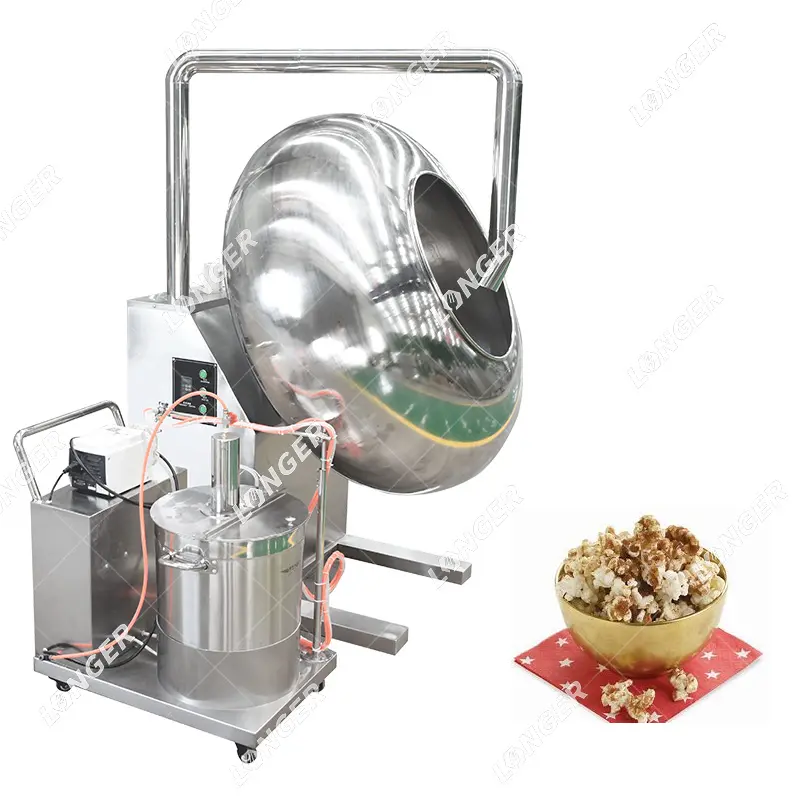 Automatische Industriële Chocolade Panning Machine Popcorn Suiker Pinda Coating Machine Prijs voor Koop