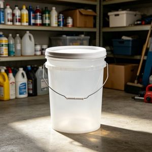 Cubo de Plástico de 20L con Tapa y Asa Metálica, Cubo de Plástico PP de Color Personalizado para Almacenamiento de Pintura, Productos Químicos y Uso Doméstico - Product Image 3