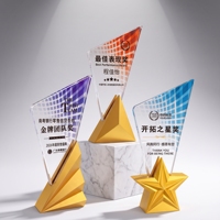 Trophée en verre écologique Wenzhou DEMO, gravure personnalisée, vente directe d'usine, nouveau design pour cadeaux commémoratifs de remise des diplômes