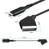 Kabelgebundener Adapter für Sky Box STB HDMI zu SCART Video-Audio-Upscale-Konverter für HD-TV DVD 1080P/NTSC/PAL
