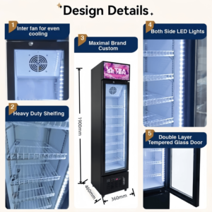 Réfrigérateur commercial pour supermarché avec porte vitrée mince, équipement <span class=keywords><strong>de</strong></span> réfrigération pour l'affichage du chocolat - Product Image 4