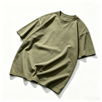 T-shirt uni à col rond, coupe classique, épaules tombantes, 100% coton, décontracté, imprimé personnalisé, manches courtes pour homme, écologique