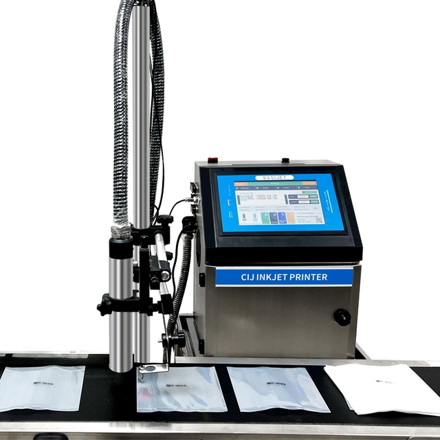 CIJ Inkjet Printer 600dpi Resolution Machine for Packaging Carton Cup Printing for Leather and Flex Materials