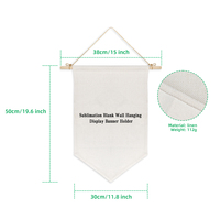 Drapeau triangulaire en lin Sunyee pour sublimation, bannière suspendue, drapeau personnalisé imprimé par transfert thermique, drapeaux vierges pour la décoration extérieure du jardin