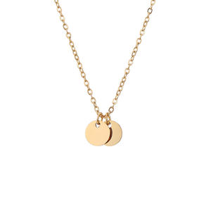 Collar EManco Moderno y Sencillo con Letras Grabadas, de Acero Inoxidable Electrochapado, Ligero (3g), Unisex y Versátil - Product Image 4