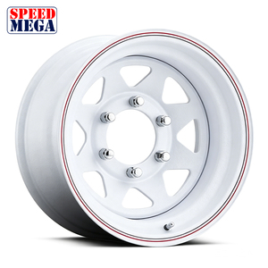 ล้อแม็กซ์อลูมิเนียมสีขาว SPEED MEGA ดีไซน์ 5 ก้าน สำหรับรถยนต์นั่งส่วนบุคคล ปรับปรุงรุ่นใหม่ ผลิตจากชิ้นเดียว - Product Image 4