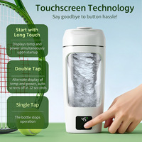 Bouteille shaker électrique à affichage numérique 23652D, rechargeable par USB, avec affichage de la température et de la puissance, pour la salle de sport