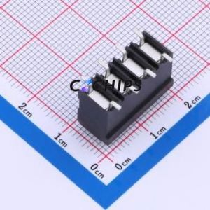 JL212V-SMT-50004BP1 Spring Terminal Block SMD,P=5mm Connector ( Construction: 1x4P )( Pitch: 5mm )( Color: Black ) - Product Image 2