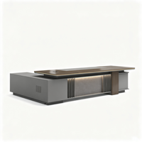 Bureau de direction moderne et luxueux pour PDG, dirigeant ou manager, avec armoire latérale pour bureau de directeur