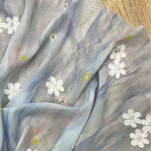 Henry Vải Nhà Máy Thêu In Gradient Màu Hoa Cúc Voan Cho In Váy Và Áo Sơ Mi - Product Image 2