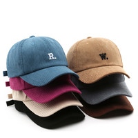 Gorras de Béisbol para Hombre, Tela de Pana, Logotipo Bordado en 3D, Ajustable, 6 Paneles, Cierre a Presión