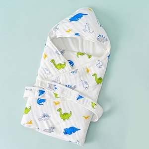 Wholesale Custom Design Baby Swaddle Wrap Natural Fabric Quick Dry Baby Soft Hooded Bath Towel - Product Image 1