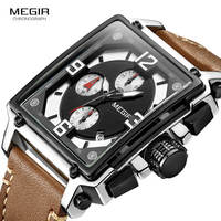 MEGIR 2061 populaire montre à quartz pour hommes Vintage Sports Design Top 10 marques chronographe résistant à l'eau 22mm Vive alliage à la mode