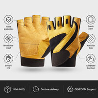 Gants de moto en cuir robustes avec support de poignet pour la conduite de moto, le cyclisme, la gym et l'entraînement physique
