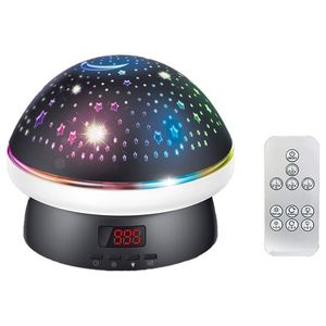 Lámpara Proyector Giratoria Luna y Estrellas 2025 al por Mayor, Luz de Cielo Estrellado con Forma de Hongo para Dormitorio, Regalo para Niños - Product Image 1