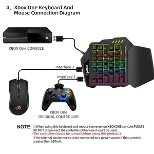 Convertidor de Teclado para Juegos para PS4 Pro, <span class=keywords><strong>PS3</strong></span>, XBOX 360, XBOX ONE, Conexión USB Tipo C, Adaptador para Control de Consola de Juegos - Product Image 2