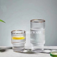 Moderne Stemless Vergulde Glaswerk Sets Drinken Glas Set