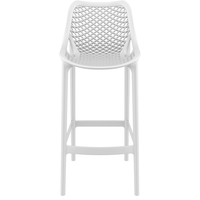 Tabouret de bar extérieur en polypropylène blanc de qualité supérieure avec repose-pieds